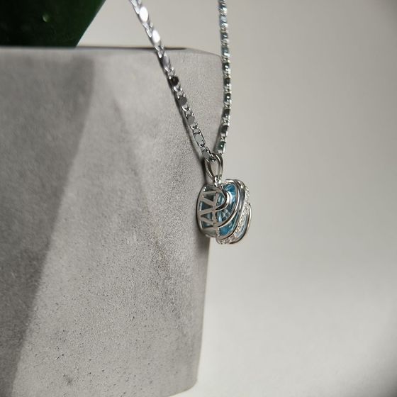 Серебряная подвеска с топазом 5.88ct