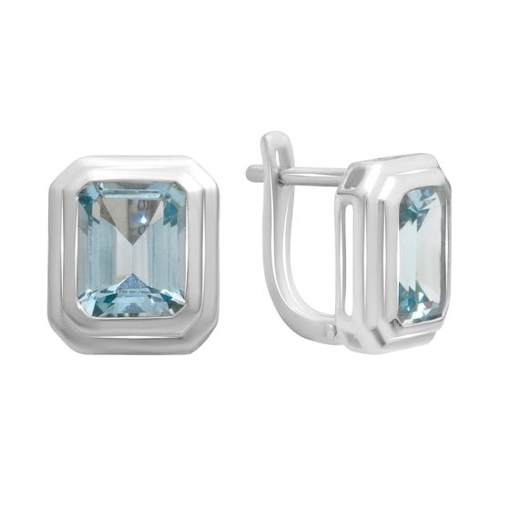 Серебряные серьги с топазом 7.925ct