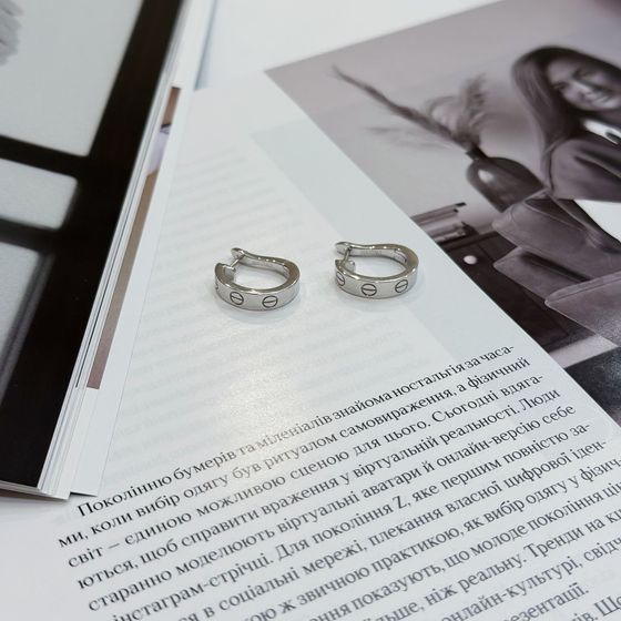 Серебряные серьги без камней