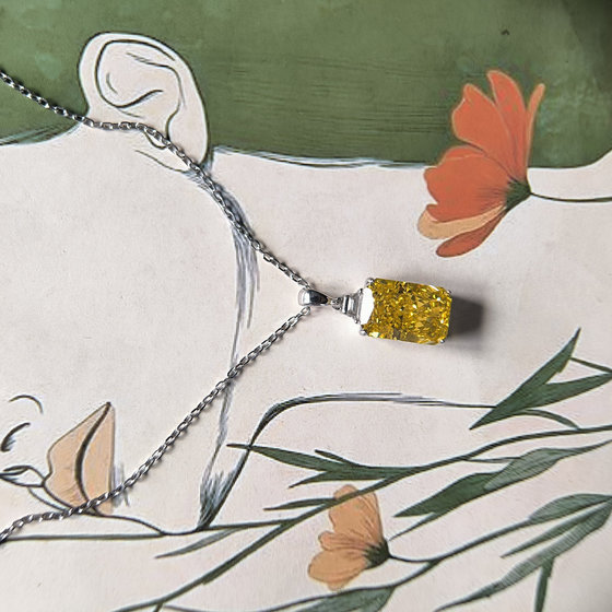 Серебряное колье с фианитами