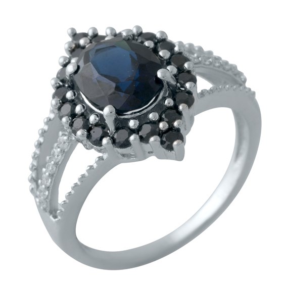 Серебряное кольцо с сапфиром 3.565ct