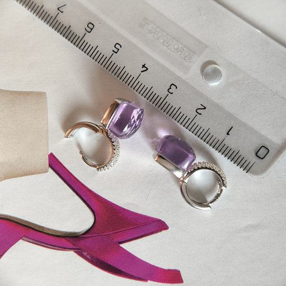 Серебряные серьги с фианитами