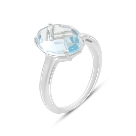 Серебряное кольцо с топазом 6.47ct