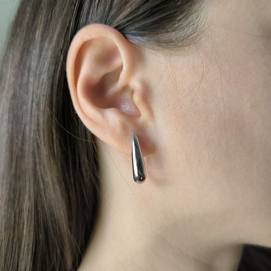 Серебряные серьги без камней