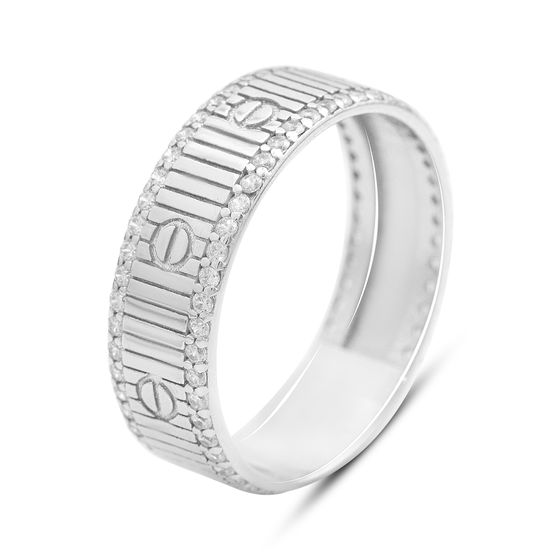 Серебряное кольцо с фианитами