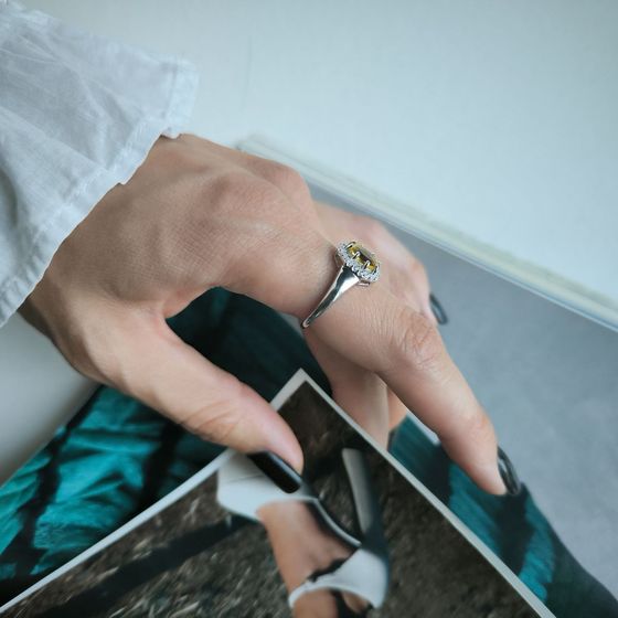 Серебряное кольцо с цитрином nano 1.538ct