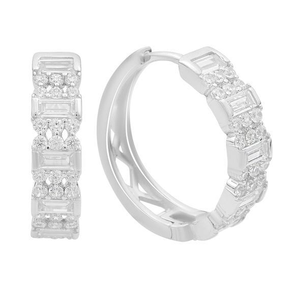 Серебряные серьги с фианитами