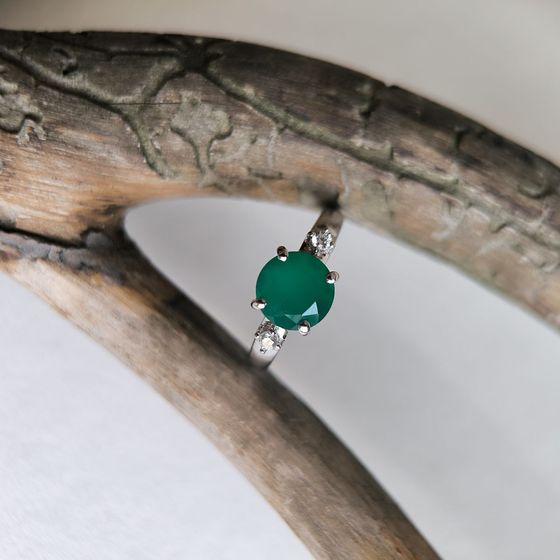 Серебряное кольцо с агатом 1.848ct