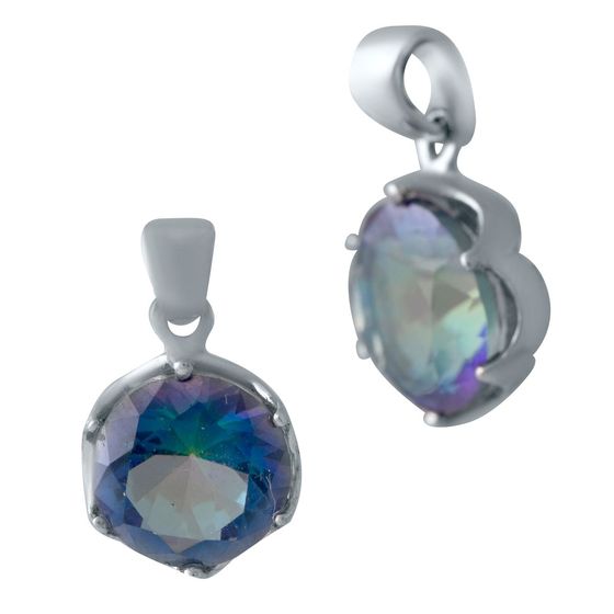Серебряная подвеска с мистик топазом 2.175ct