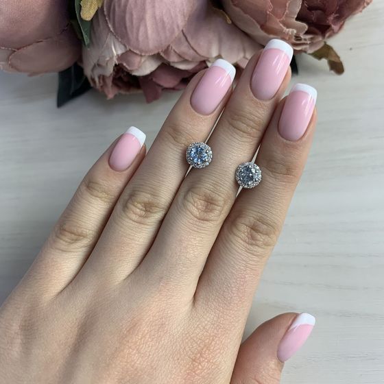 Серебряные серьги с топазом 1.572ct
