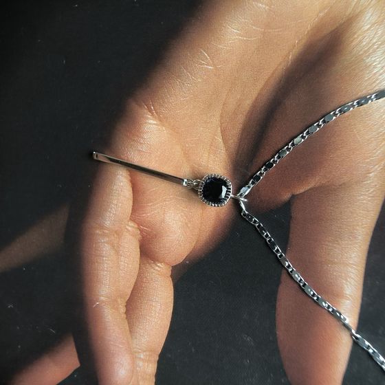 Серебряная подвеска с сапфиром nano 0.93ct