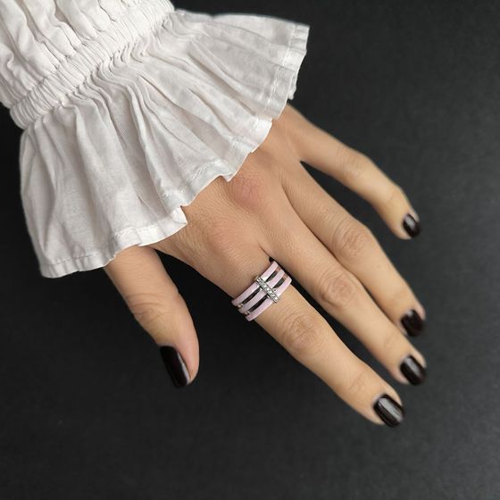 Серебряное кольцо с керамикой