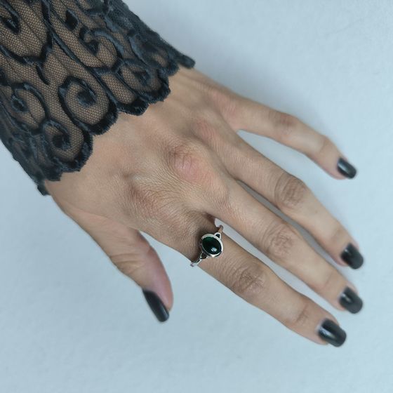 Серебряное кольцо с изумрудом nano 5.15ct