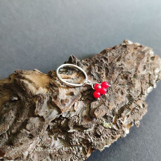 Серебряное кольцо с кораллом