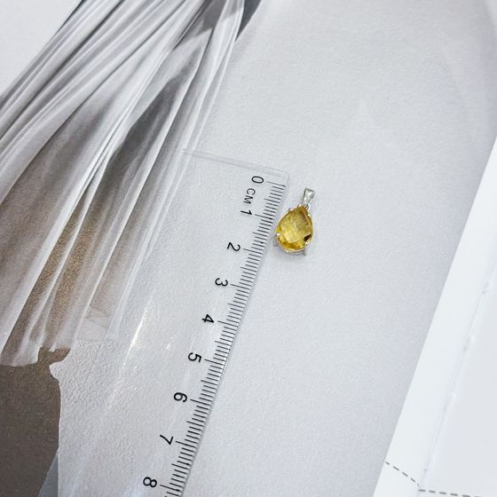 Серебряная подвеска с цитрином nano 3.008ct