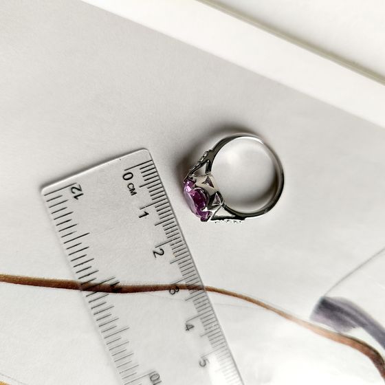 Серебряное кольцо с александритом 5.022ct