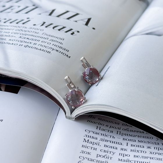 Серебряные серьги с султанитом 5.465ct