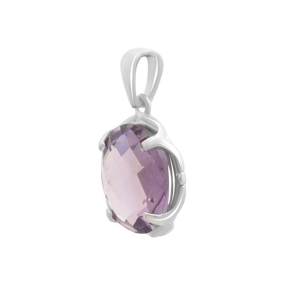 Серебряная подвеска с аметистом 3.9ct