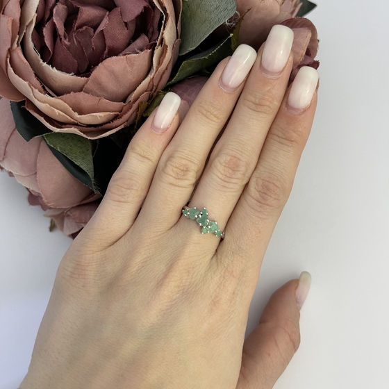 Серебряное кольцо с изумрудом 0.638ct