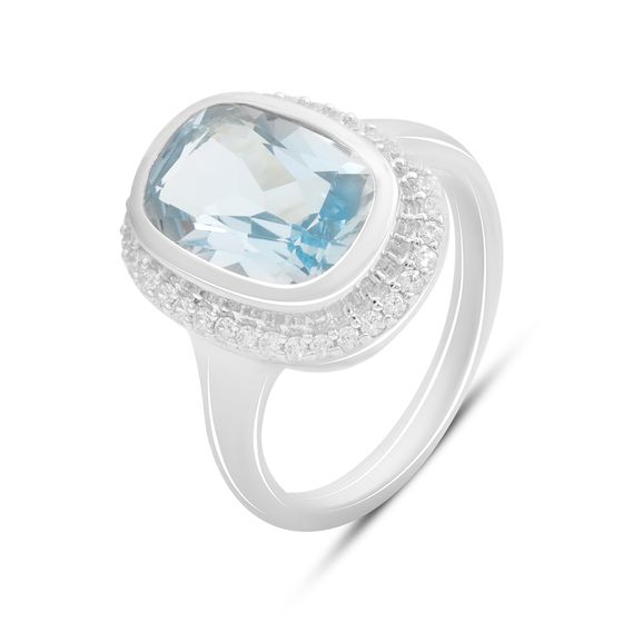 Серебряное кольцо с топазом 4.81ct
