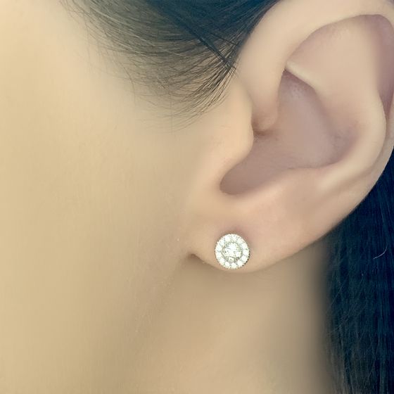 Серебряные серьги с фианитами
