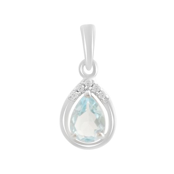 Серебряная подвеска с топазом 0.872ct