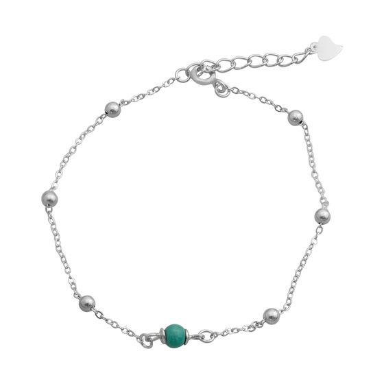 Серебряный браслет с бирюзой