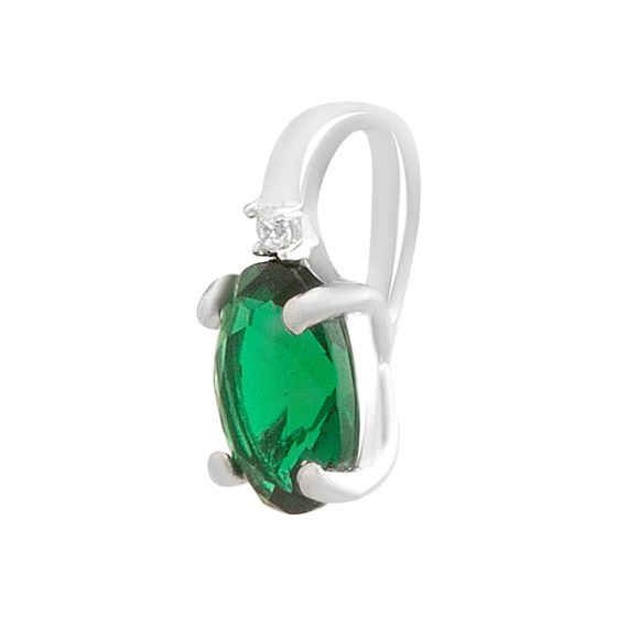 Серебряная подвеска с изумрудом nano 0.598ct