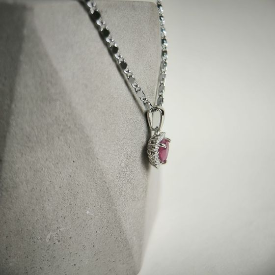 Серебряная подвеска с рубином 1.433ct