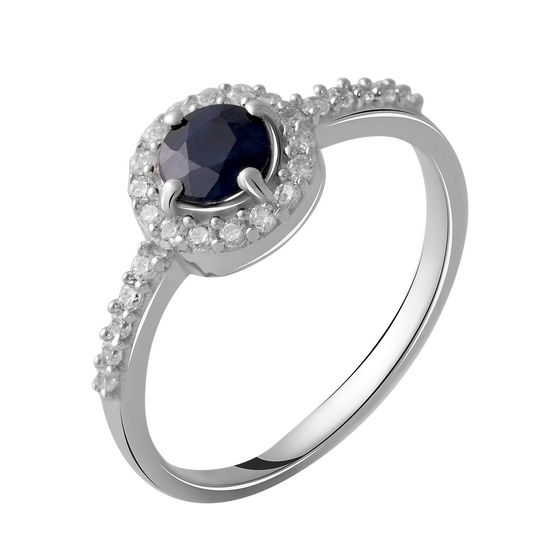 Серебряное кольцо с сапфиром 1.084ct