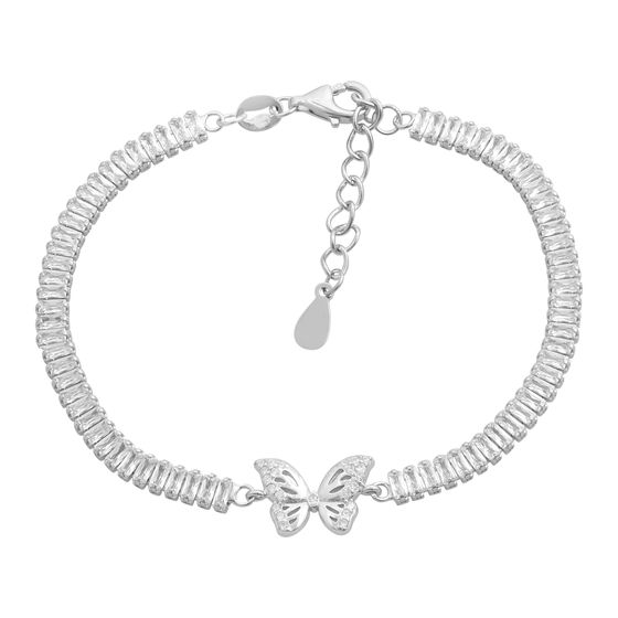 Серебряный браслет с фианитами