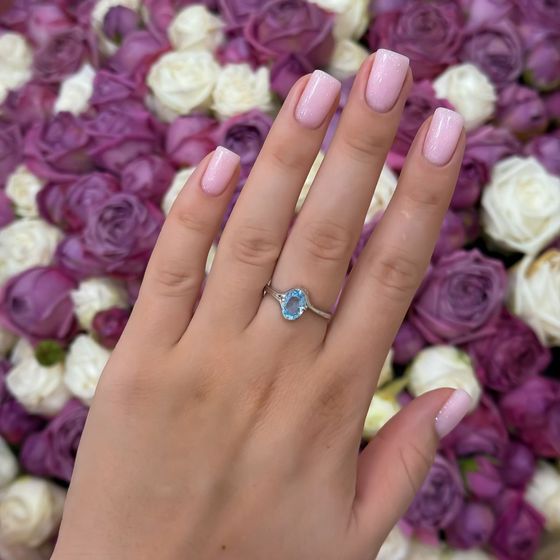 Серебряное кольцо с топазом 1.442ct