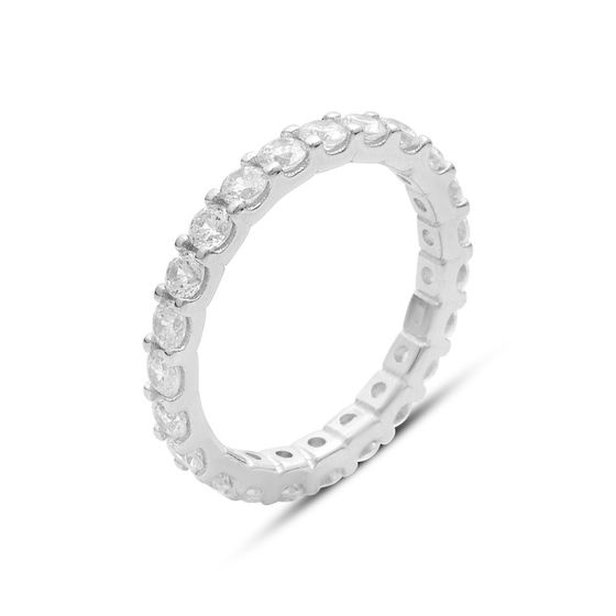 Серебряное кольцо с фианитами, емаллю