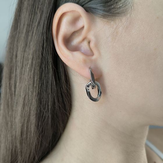 Серебряные серьги без камней