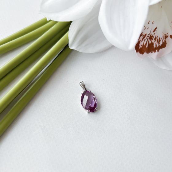 Серебряная подвеска с александритом 7.37ct