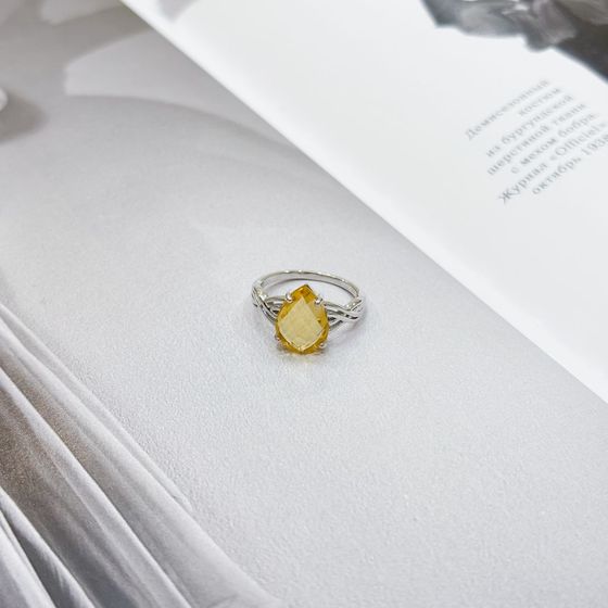 Серебряное кольцо с цитрином nano 3.05ct
