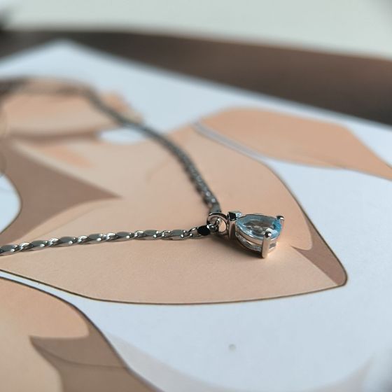 Серебряная подвеска с топазом 0.846ct