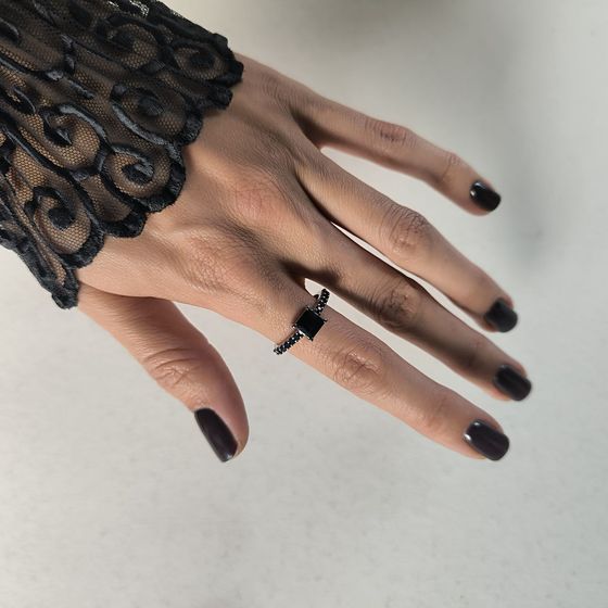 Серебряное кольцо с сапфиром nano 1.413ct