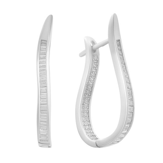 Серебряные серьги с фианитами