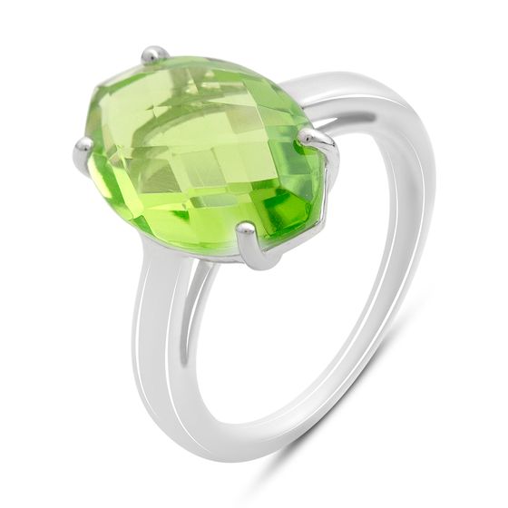 Серебряное кольцо с хризолітом 4.855ct