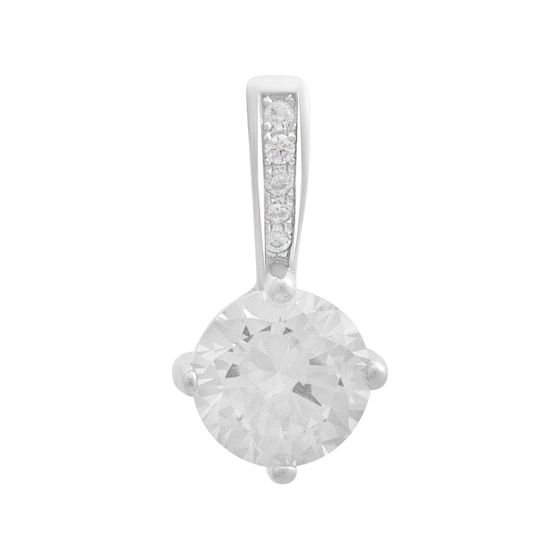 Серебряная подвеска с фианитами