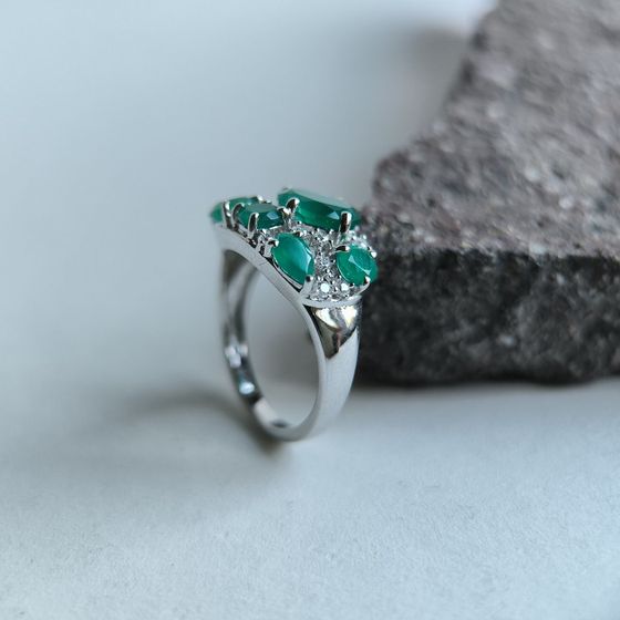 Серебряное кольцо с агатом 2.793ct