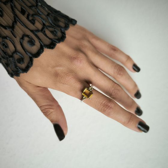 Серебряное кольцо с цитрином nano 1.883ct