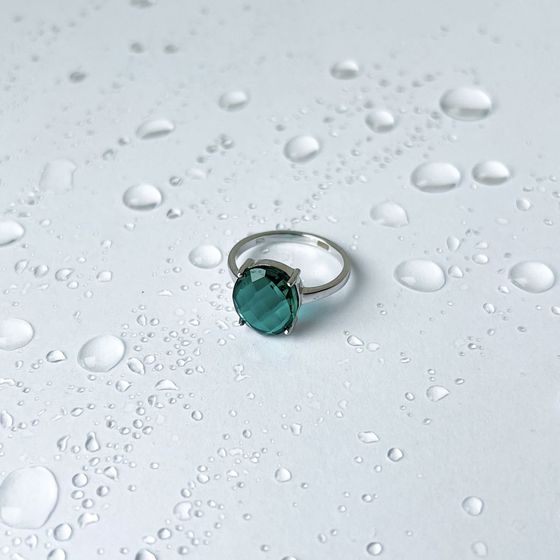 Серебряное кольцо с аквамарином nano 4.005ct