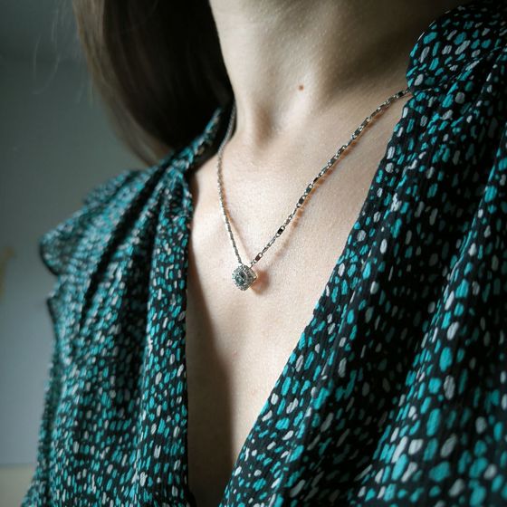 Серебряная подвеска с топазом Лондон Блю 0.315ct