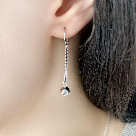 Серебряные серьги без камней