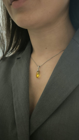 Серебряная подвеска с цитрином nano 4.759ct