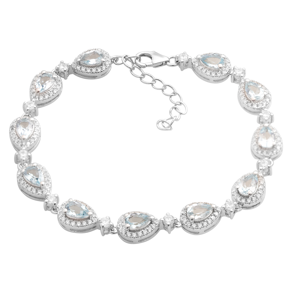 Серебряный браслет с топазом 7.97ct