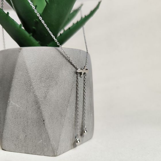 Серебряное колье без камней