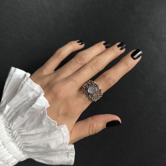 Серебряное кольцо с фианитами